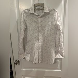 Retro style boomerang print men’s shirt